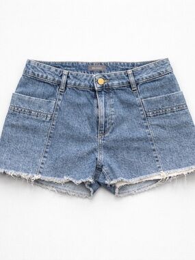 DL1961 Mid Wash Denim Cutoff Shorts